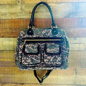 Betsey Johnson Rare Vintage Femme Fatale Lace Sequins Overnight Weekender Bag